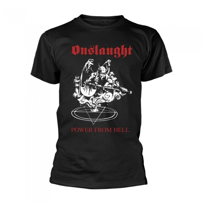 Front - Onslaught Unisex Adult Power From Hell T-Shirt