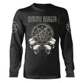 Front - Dimmu Borgir Unisex Adult Puritanical Euphoric Misanthropia Skulls Long-Sleeved T-Shirt