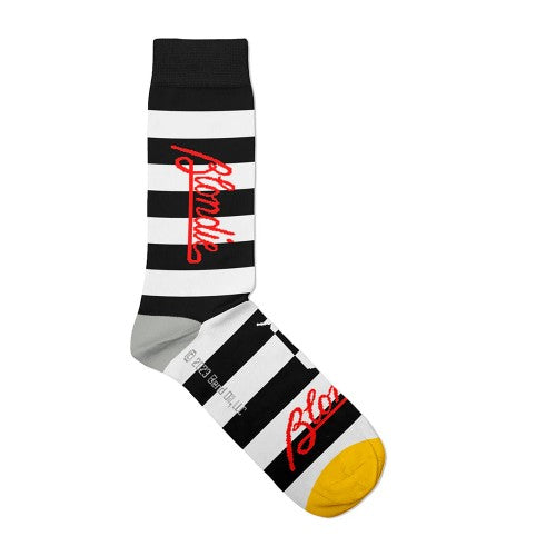 Front - Blondie Unisex Adult Parallel Lines Socks