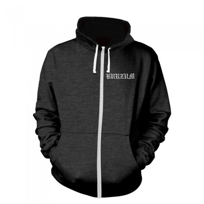 Front - Burzum Unisex Adult Aske Heather Full Zip Hoodie