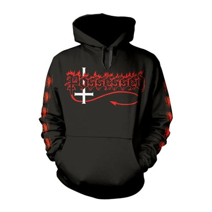 Front - Possessed Unisex Adult Beyond The Gates Back Print Hoodie
