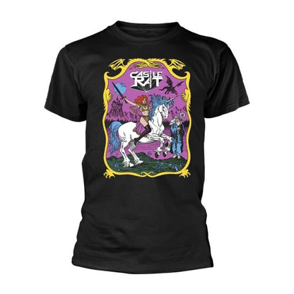 Front - Castle Rat Unisex Adult Unicorn Rider T-Shirt
