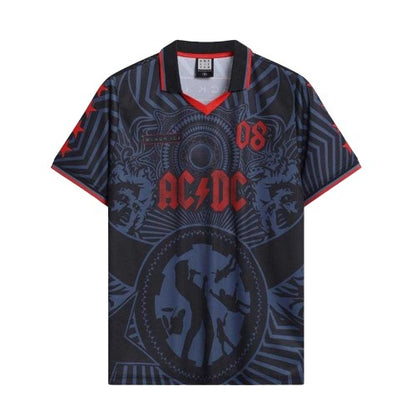 Front - AC/DC Unisex Adult Black Ice Back Print Football Jersey