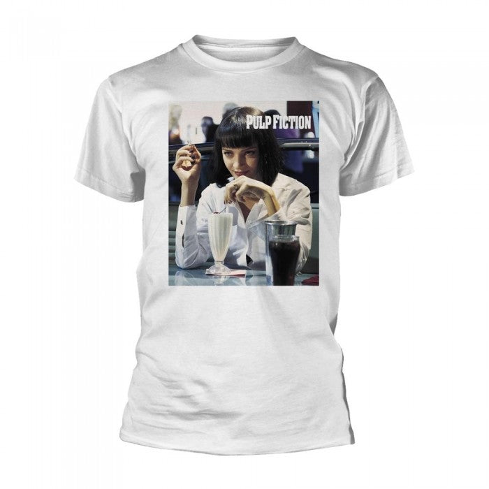 Front - Pulp Fiction Unisex Adult Dollar Shake Mia Wallace T-Shirt
