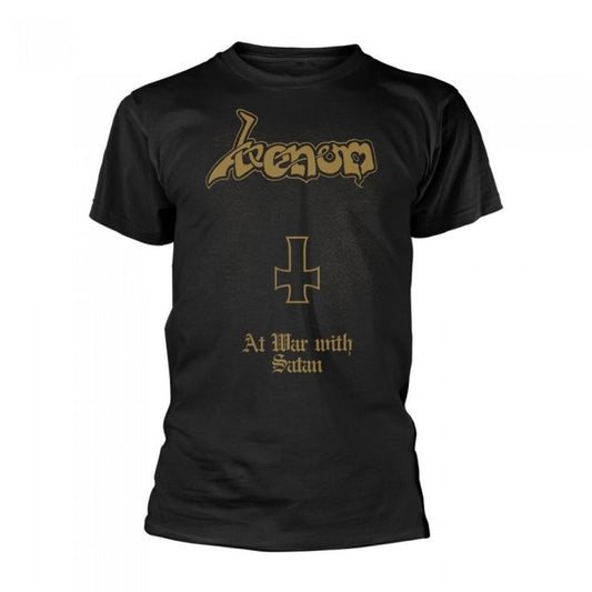 Front - Venom Unisex Adult At War With Satan Back Print T-Shirt