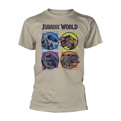 Front - Jurassic World Unisex Adult Dinosaurs T-Shirt