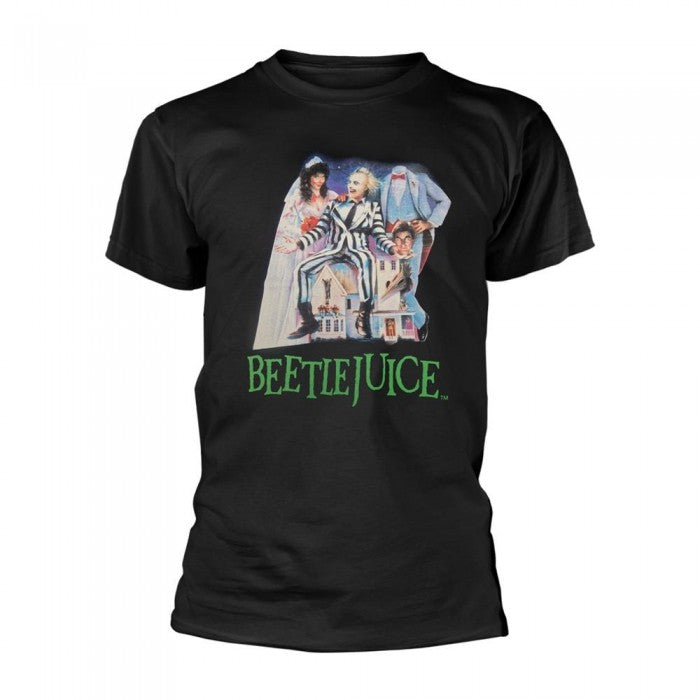 Front - Beetlejuice Unisex Adult Movie Poster T-Shirt