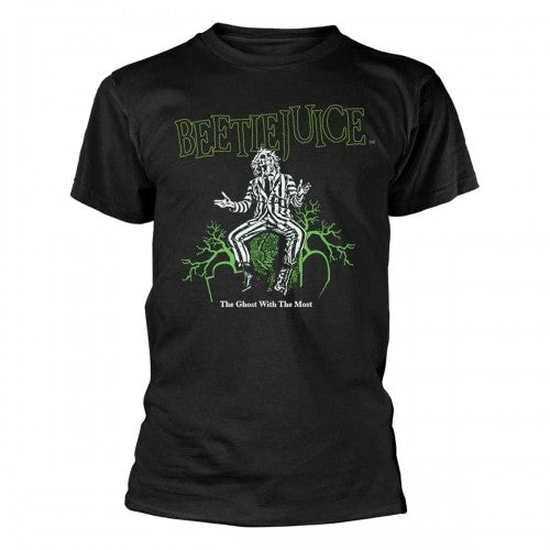 Front - Beetlejuice Mens The Ghost With The Most T-Shirt
