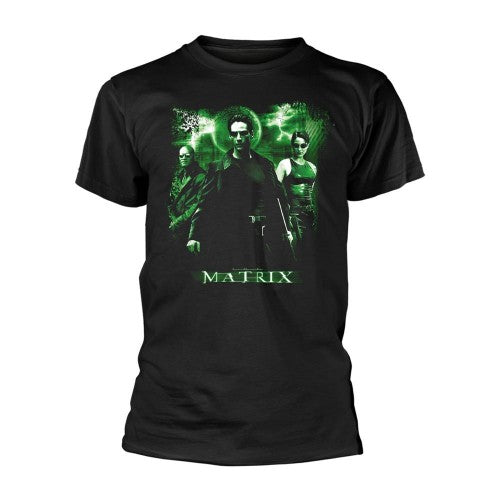 Black-Green - Front - The Matrix Unisex Adult Grunge T-Shirt