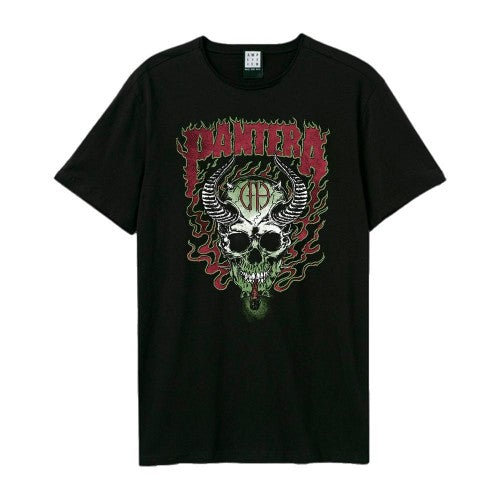 Front - Pantera Unisex Adult Fire Skull T-Shirt