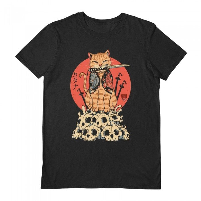 Front - Vincent Trinidad Unisex Adult Catana Skulls T-Shirt
