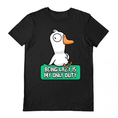 Front - Goose Goose Duck Unisex Adult Being Lazy T-Shirt