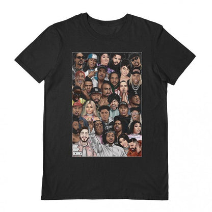 Front - Pyramid International Unisex Adult Hip Hop Icons T-Shirt