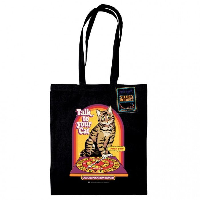 Front - Steven Rhodes Talk To Your Cat Tote Bag