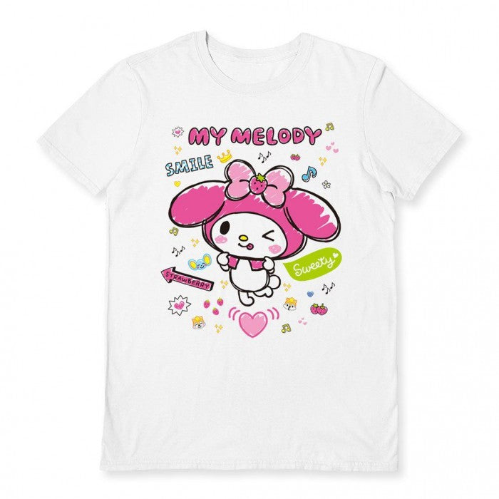 Front - Sanrio Unisex Adult Sweety My Melody T-Shirt