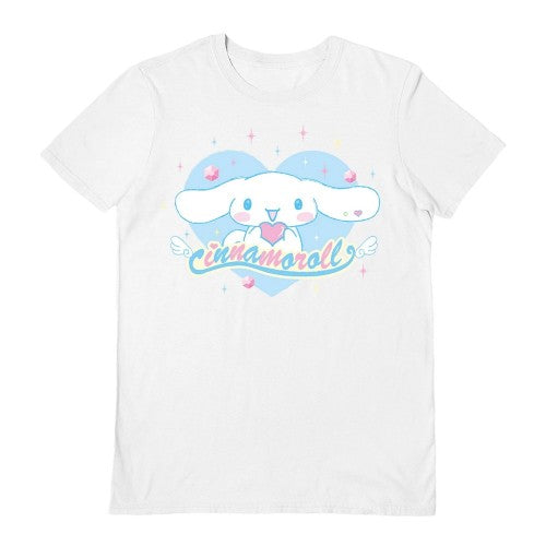 Front - Sanrio Unisex Adult Cinnamorol Heart T-Shirt