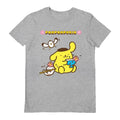 Front - Sanrio Unisex Adult Pompompurin Drinks T-Shirt