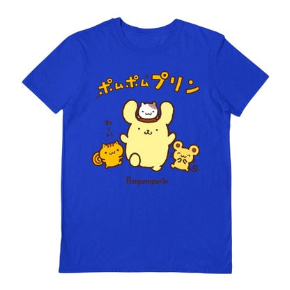Front - Sanrio Unisex Adult 4 Friends Pompompurin T-Shirt