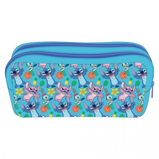 Front - Lilo & Stitch Core Twin Zip Pencil Case
