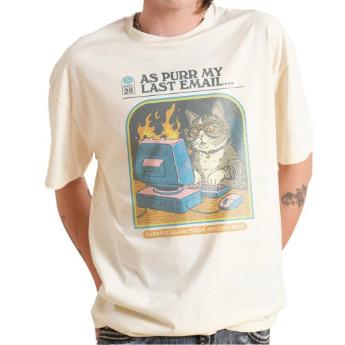 Front - Steven Rhodes Unisex Adult As Purr My Last Email T-Shirt
