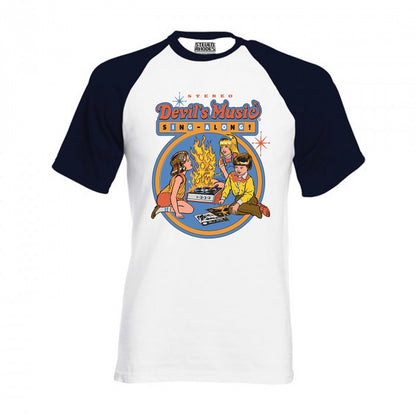 Front - Steven Rhodes Unisex Adult Devils Music Sing Along Baseball T-Shirt