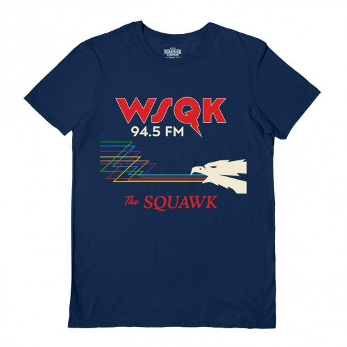 Front - Stranger Things 5 Unisex Adult WSQK 94.5 FM T-Shirt