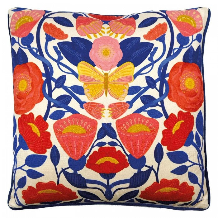 Front - Nina Pace May Floral Filled Cushion