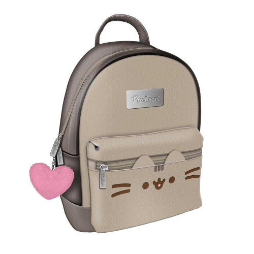 Front - Pusheen Fashion Face Leather Backpack
