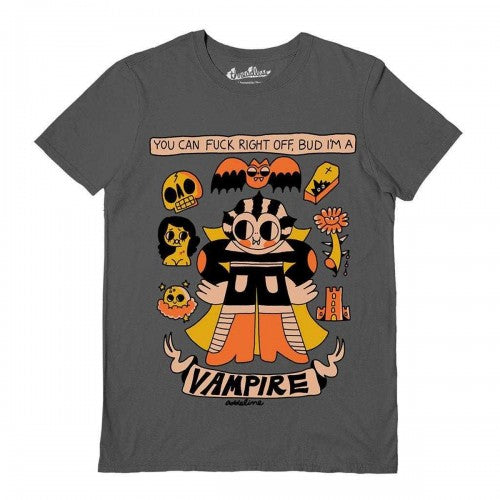 Front - Burger Babie Unisex Adult Fuck Off I´m A Vampire T-Shirt