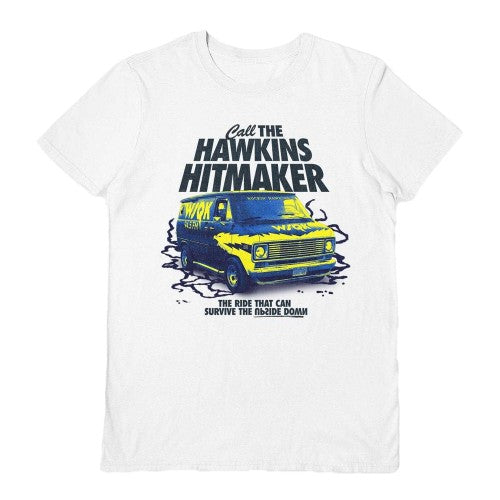 Front - Stranger Things Unisex Adult Call The Hawkins Hitmaker T-Shirt