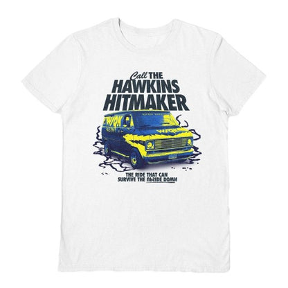 Front - Stranger Things Unisex Adult Call The Hawkins Hitmaker T-Shirt