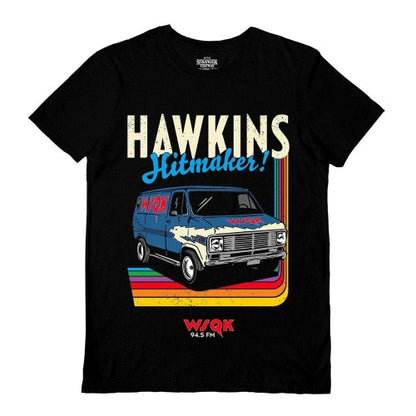 Front - Stranger Things 5 Unisex Adult Hawkins Hitmakers T-Shirt