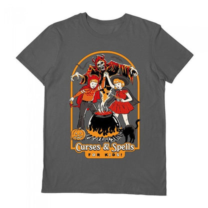 Front - Steven Rhodes Unisex Adult Curses & Spells T-Shirt