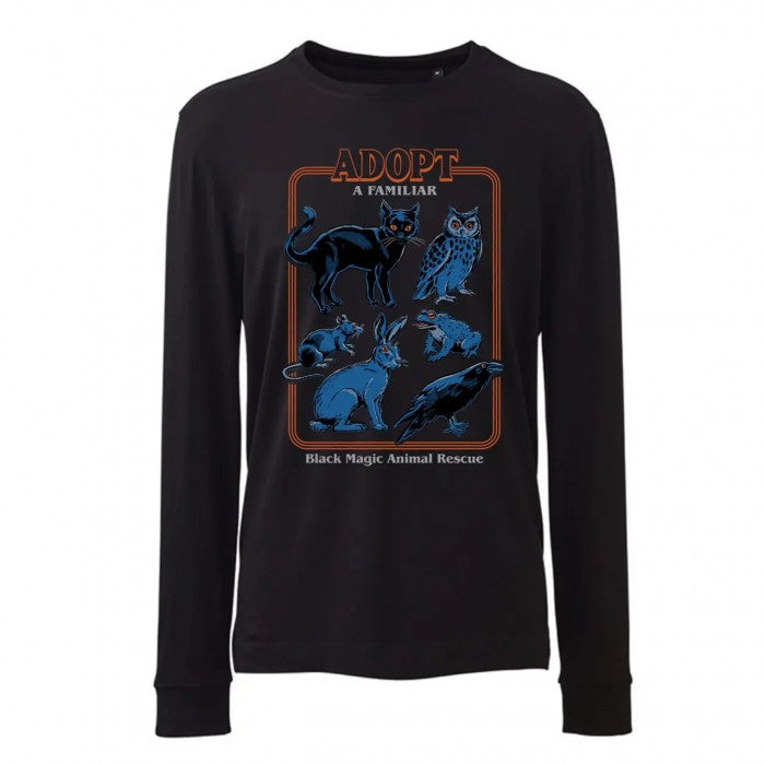 Front - Steven Rhodes Unisex Adult Adopt A Familiar Long-Sleeved T-Shirt