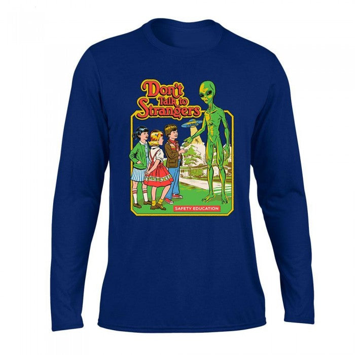 Front - Steven Rhodes Unisex Adult Don´t Talk To Strangers Long-Sleeved T-Shirt