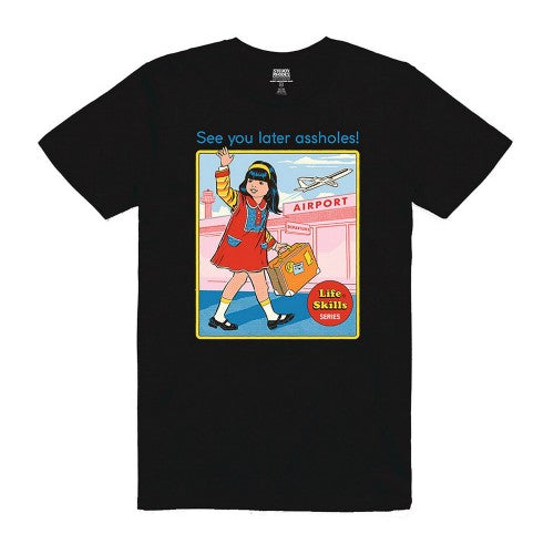 Front - Steven Rhodes Unisex Adult See You Later Assholes Short-Sleeved T-Shirt