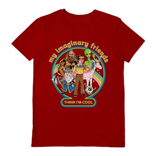 Front - Steven Rhodes Unisex Adult My Imaginary Friends T-Shirt