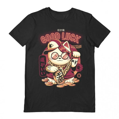 Front - Ilustrata Unisex Adult Lucky Cat T-Shirt