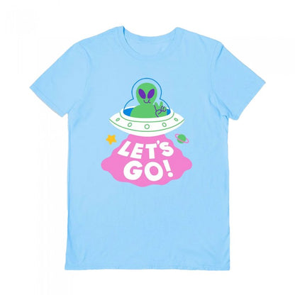 Front - Obinsun Unisex Adult Let´s Go Ufo T-Shirt