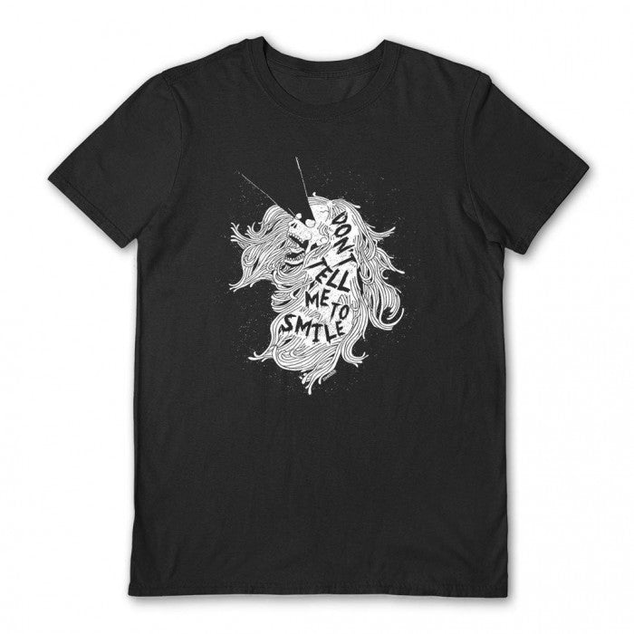 Front - Zombie Teeth Unisex Adult Dont Tell Me To Smile T-Shirt