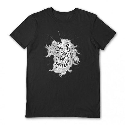 Front - Zombie Teeth Unisex Adult Dont Tell Me To Smile T-Shirt