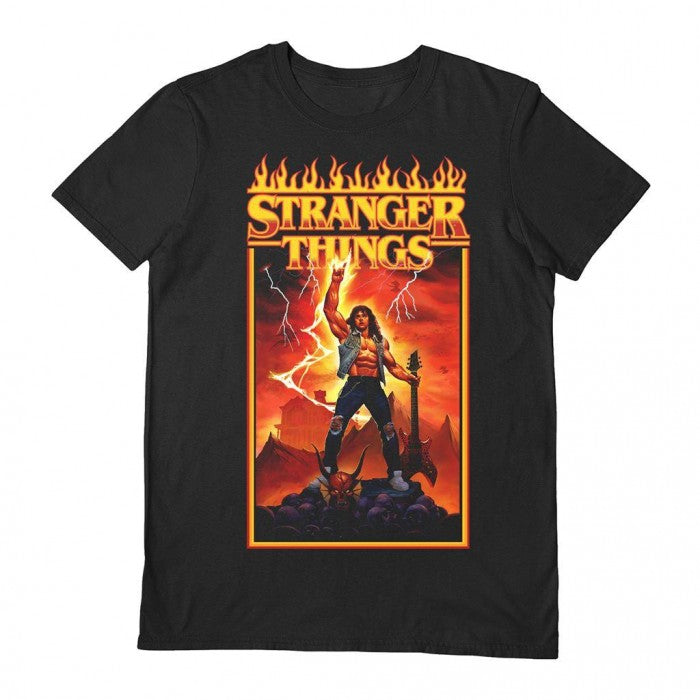 Front - Stranger Things Unisex Adult Metal Eddie T-Shirt