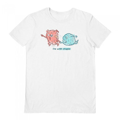 Front - Gamma Ray Unisex Adult I´m With Stupid T-Shirt