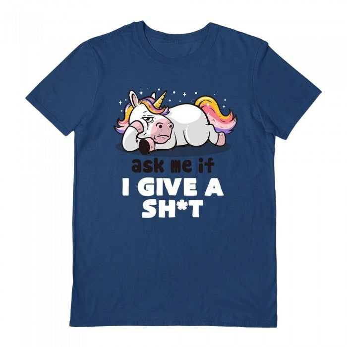 Front - EduEly Unisex Adult Ask Me If I Give A Shit T-Shirt