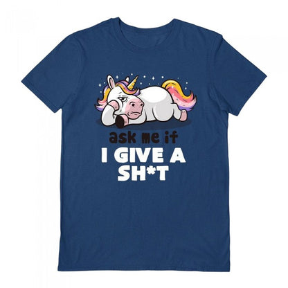 Front - EduEly Unisex Adult Ask Me If I Give A Shit T-Shirt