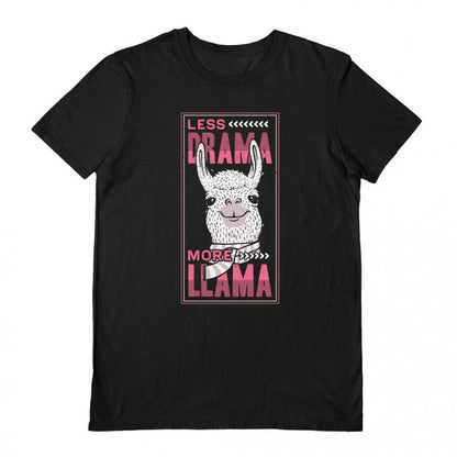 Front - EduEly Unisex Adult Less Drama More Llama T-Shirt