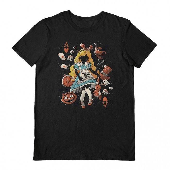 Front - EduEly Unisex Adult Wonderland Girl T-Shirt