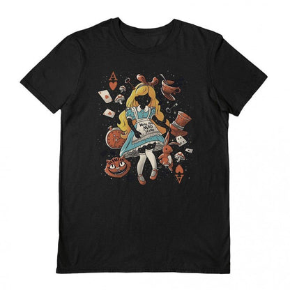 Front - EduEly Unisex Adult Wonderland Girl T-Shirt