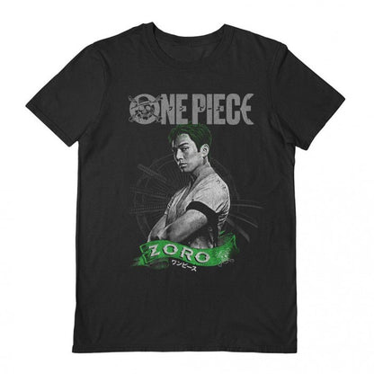 Front - One Piece Live Action Unisex Adult Roronoa Zoro Cotton T-Shirt