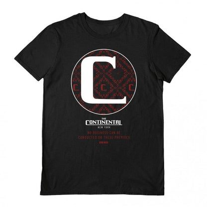 Front - John Wick Unisex Adult The Continental Circle Logo T-Shirt